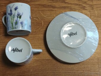 VINTAGE PORCELÁNOVÁ KÁVOVÁ SOUPRAVA AFIBEL FRANCIE - 10