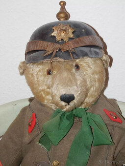Velký 65cm vlastenecký medvěd STEIFF z předválečného období, - 10