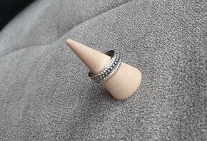 Nový dámský stříbrný prsten prstýnek 925 široký i jako dárek - 10