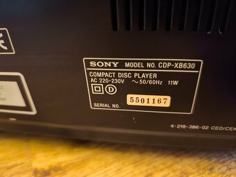 Sony CDP-XB630 QS,Hifi CD přehrávač (1999),čti popis - 10