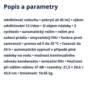 Odvlhčovač Rohnson NOVÝ - 10