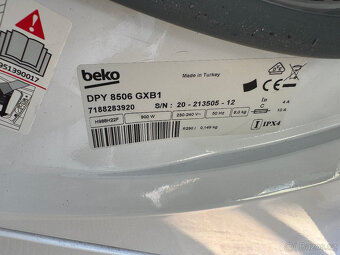 Sušička Beko DPY 8506 GXB1 na 8kg - NOVÁ - 10