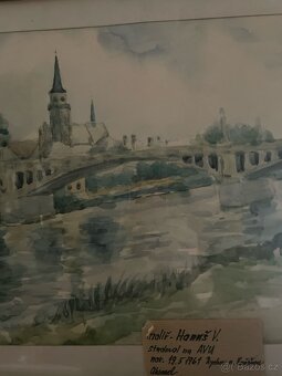 Nymburk-pohled na kostel od řeky,siig.V.HANUŠ - 10
