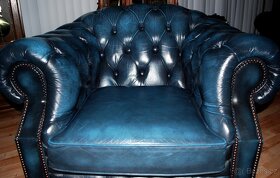 CHESTERFIELD-CLUB-CENTURION FURNITURE-LEATHER/BLUE - 10