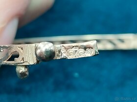 Stary naramok Diamanty Vintage Rucna pilka - 10