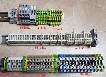 Jističe, Motorový spouštěče, svorky - 10