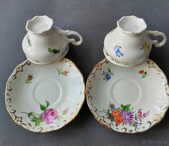 Krásný set porcelánových mokka šálků s podšálkem - 10