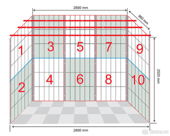 Ocelové mříže 1260x960 / 10 ks - 10