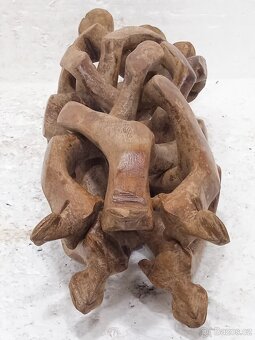 Vyřezávaný stojan na květináč - retro - 10