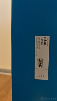 Psací stůl Ikea Pahl 128x58cm a modrá židle Vimund - 10