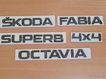 ŠKODA nápisy ČIERNE / CHROMOVE - 10