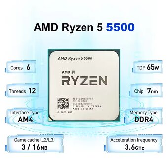 PRODÁNO - Herní PC | AMD Ryzen 5 5500, RX 6600, 32GB, 1.5TB - 10