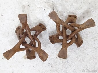 2x Vyřezávaný stojan na květináč retro - 10