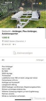 Podvalník autopřepravník KARO K455 2000 KG, TP STK - 10