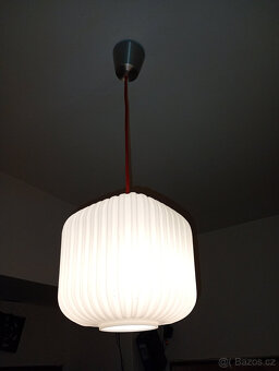 Lustr opálové sklo,brutalismus,70tky,KRYCHLE - 10