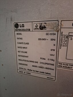 Lednička LG malá s mrazákem - 10