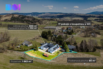 Prodej penzionu 800 m², pozemek 1 863 m², Chrastice, Staré M - 10