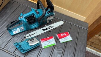 Makita DUC353Z 2×18V aku řetězová pila – TOP stav + náhradní - 10