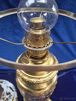 Petrolejová lampa z mosazi - 10