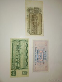 BANKOVKY 100 KČS 1945-1961, 3 RŮZNÉ EMISE - 10