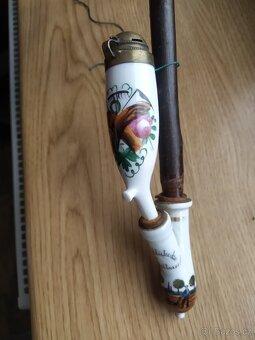 Staré porcelánové fajfky 54cm a 31cm - 10