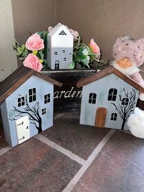 Dekorace - dřevěné domečky - 10
