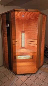 Rohová infrasauna pro 4 osoby DYNTAR, severský smrk - 10