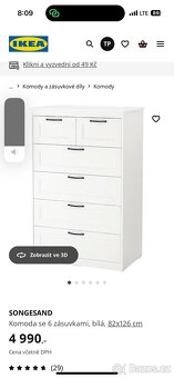 Komoda Ikea 6 šuplíková SONGESAND - 10