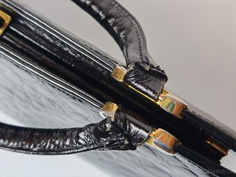 Vintage kožená kabelka - 10