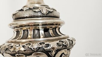 TOP Ag stříbro krucifix lotový punc rok 1858 UNIKAT - 10