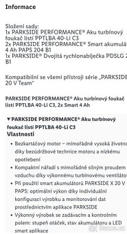 Aku turbínový foukač Peformance V40 - 10