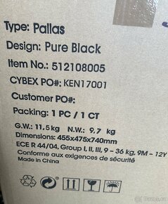 Cybex pallas ece r44/04 universal 9-18 kg černá - 10