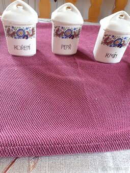 Starožitné dózy na rýži, mouku, kořenky - 10