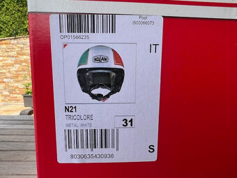 Helma Jet Nolan N21 Tricolore 31 Metal White S - 10