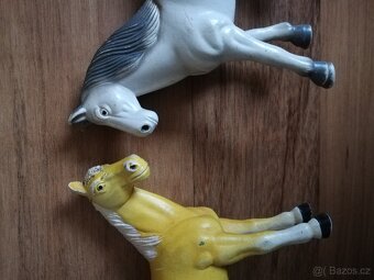 Klisna a hřebec - 2 x figurka koně - Palomino + Andalusian - 10