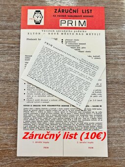 Československé mechanické vintage retro hodinky PRIM Červené - 10