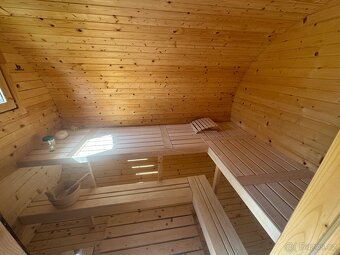 Oválná sauna s odpočívárnou 4 x 3 m - 10