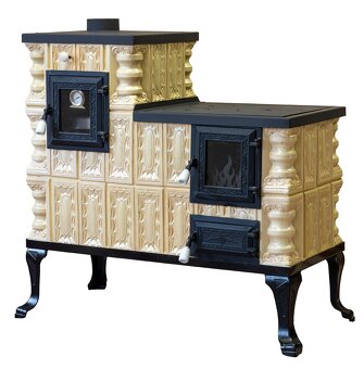 Keramická kachlová kamna s troubou na tuhé palivo - 10