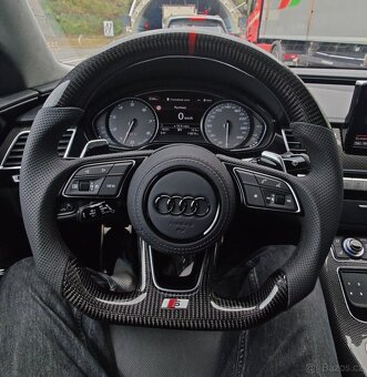 AUDI VOLANT KARBONOVY RS ZKOSENY s airbagom - 10