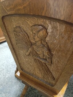 Rustikální / selský jídelní set, stůl, židle, masív - 10