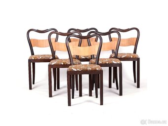 Jídelní set, 6x zrenovované židle TON, noivé čalounění. - 10