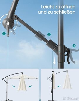 NOVÝ SLUNEČNÍK S LED OSVĚTLENÍM 3 M - 10
