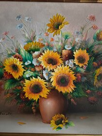 Obraz Oil Charles Benolt Sunflower Painting - 10