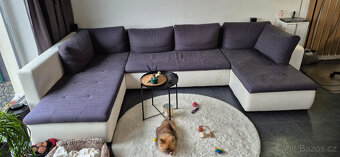 Veľký rozkladací gauč, tvar U , celková šírka 353cm - 10