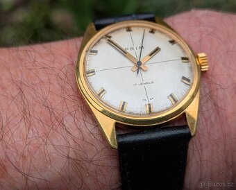 HODINKY PRIM 17 JEWELS - ZLACENÉ.- TOP STAV - 10