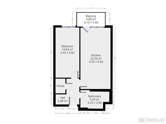 Pronájem bytu 2+kk, Kryšpínova, Praha - Dolní Měcholupy, 22 - 10