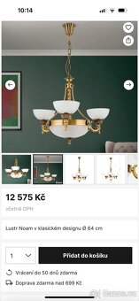 Krásně zdobený lustr a stropnice - 10