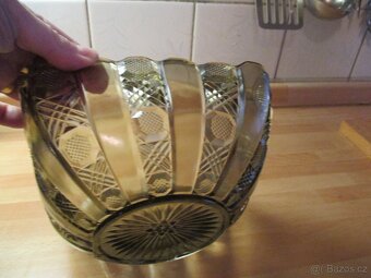 skleněný tác+mísa po prababičce - 10