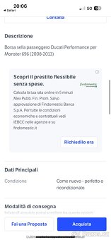 Ducati monster 696 - originální brašna na zadní sedlo zanovn - 10