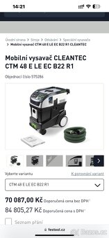 Festool CTM 48 E LE EC B22 R1 + IAS HADICE+ bruska LEX 125/5 - 10